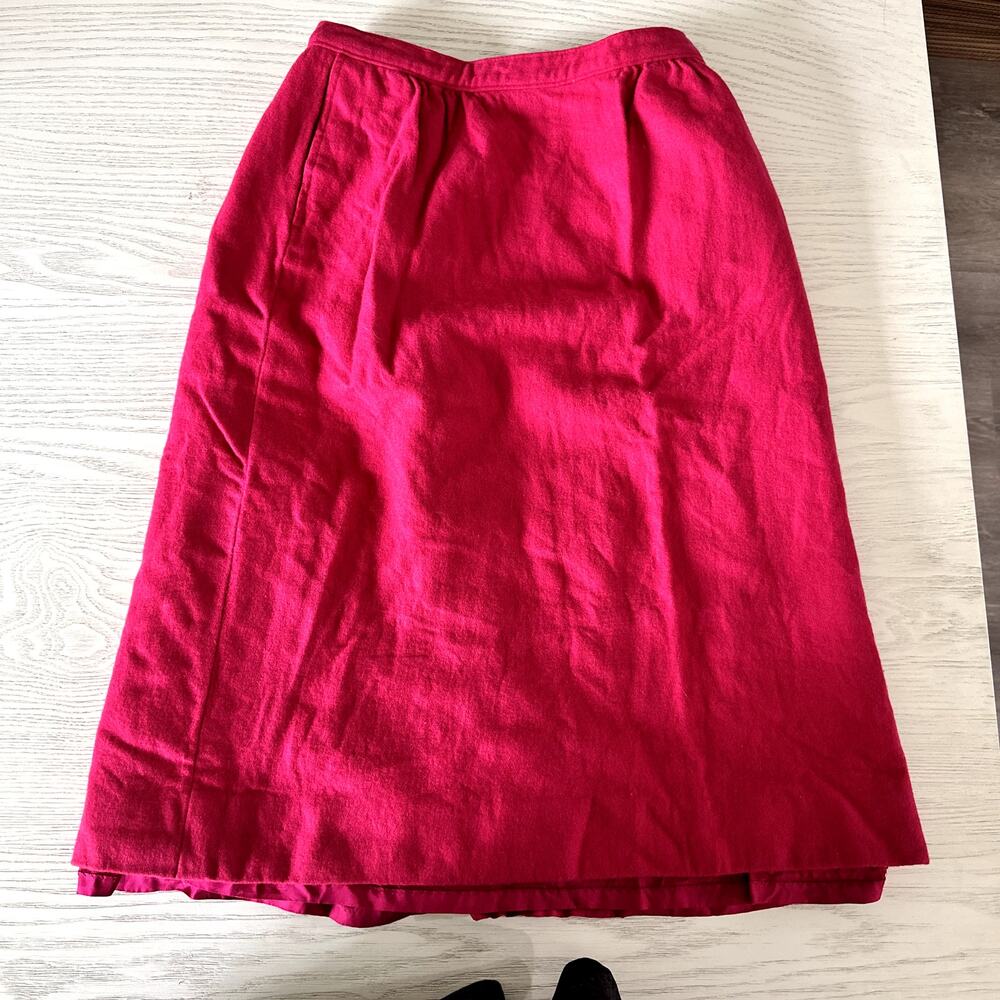 Pendleton Pink Petite Wool Pencil Skirt Size 10 Vintage
